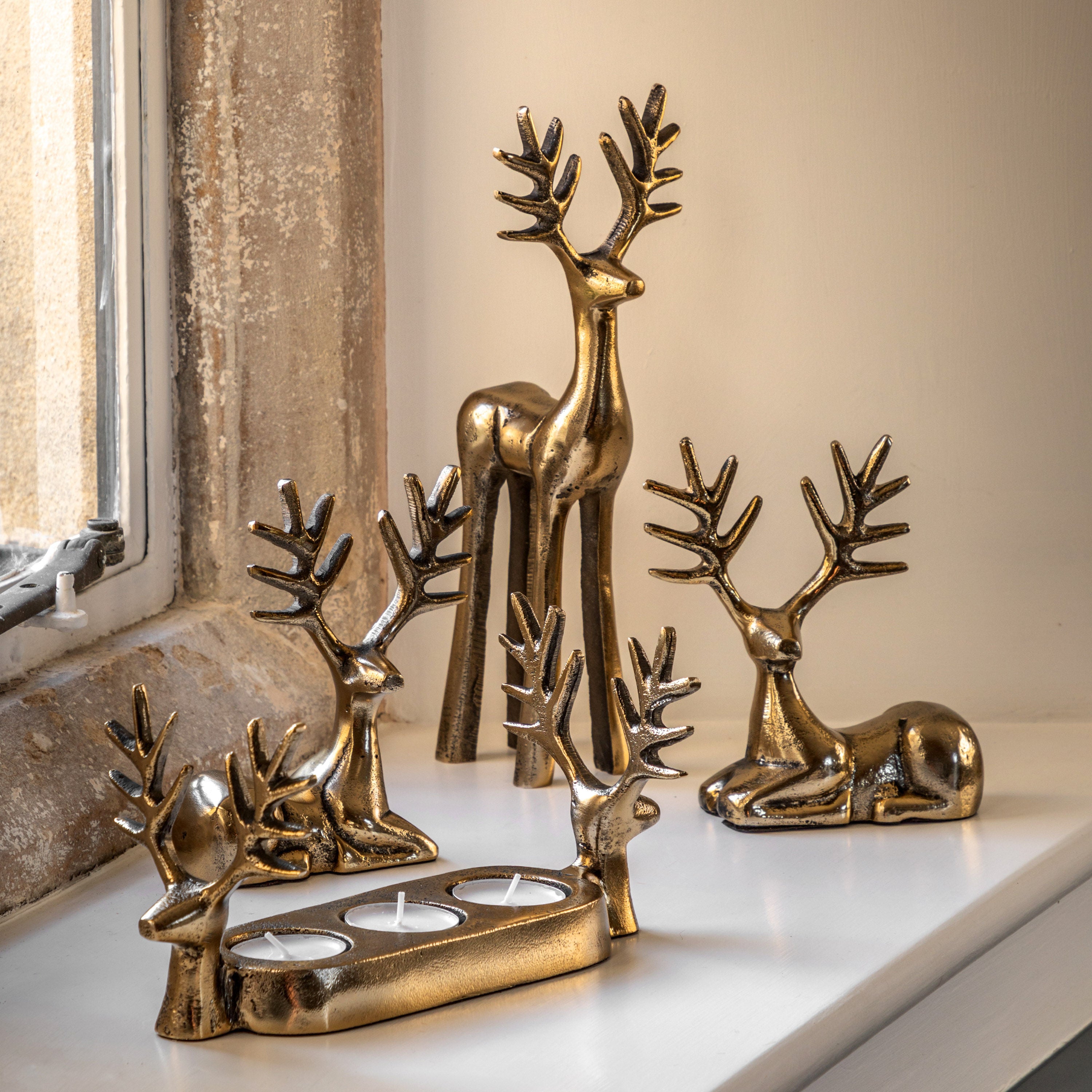 Stag Antique Gold Decoration
